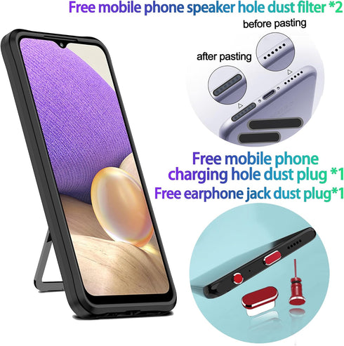 LMDAMZ Compatible Samsung Galaxy A42 5G, Anti-fall Heavy Duty Military Grade Shockproof Kickstand Case Double Protection (TPU+PC) Solid and Durable Magnetic Car Phone Case, Suitable for 6.6 Inch-Red