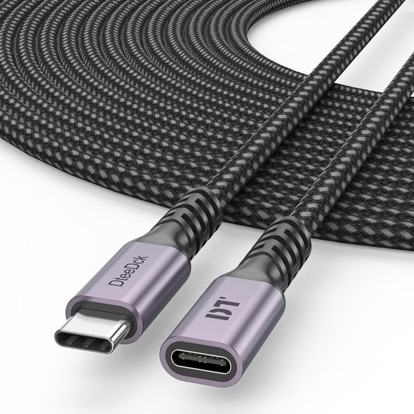 USB C Extension Cable 20ft, Upgraded Type C Male to Female Braided Cord Extender for Laptop and Mobile Devices