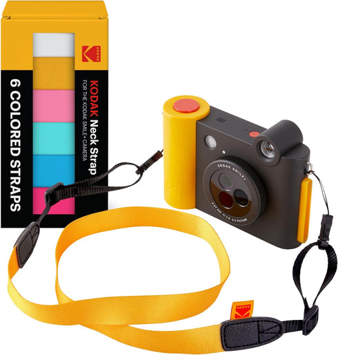 KODAK Deluxe Neck Strap Color Kit, Comfortable Detachable Camera Straps for Smile + Instant Camera, 6 Color Pack