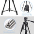 61’’ Camera Tripod with Phone Holder - Professional Travel Tripod Compatible with Cameras, Cell Phones, Projectors