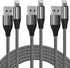 MFi Certified iPhone Charger Cable 6ft (3 Pack) - Nylon Braided Lightning USB Cable for iPhone 11/Pro/X/Xs Max/XR/8