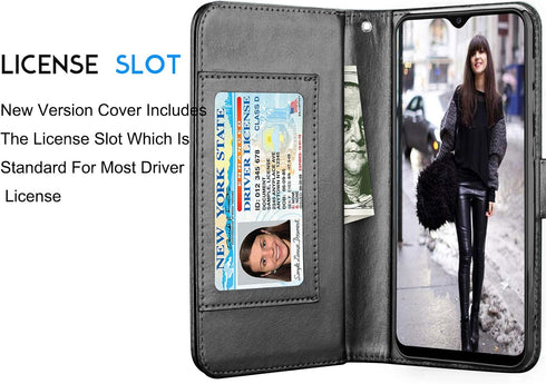 Tekcoo Galaxy A20E Case, Galaxy A10E Wallet Case, Luxury PU Leather Flip Cover with Detachable Magnetic Hard Case
