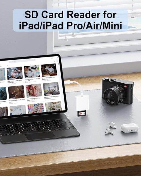 AILKIN 17/17e/17Pro/16e/16Pro, 3.0 S26, SD Card Reader Type C for iPhone MacBook, iPad Pro, USB C Micro SD Card Reader
