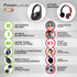 PowerLocus Bluetooth Headphones Over Ear, 50H Playtime, Wireless Headset with Microphone and HiFi Stereo Deep Bass