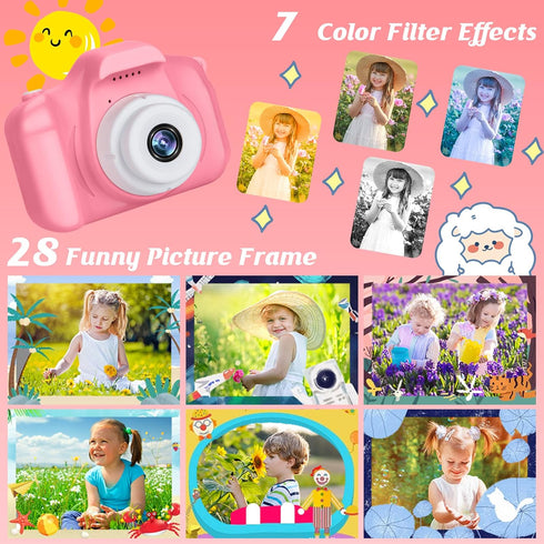 Kids Camera for Boys and Girls, SINEAU Digital Camera Toy Gift, Toddler Birthday Gift with 32GB SD Card, Video Recorder