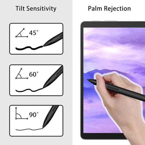 Stylus Pen for Microsoft Surface Pro, Windows Tablet Pencil with Palm Rejection & 4096 Pressure Level, Compatible with