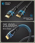 8K 3 (8K 60Hz, 4K 120Hz, 48Gbps HDR10+, 8K 3D, 2.3) PS5, BlueRigger HDMI Cable FT - HDMI Cord, High Speed HDMI Cable