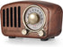 Vintage Greadio Walnut Wood Bluetooth Speaker - Retro Style Radio with Bass Enhancement, Bluetooth 5.0, MP3 & FM
