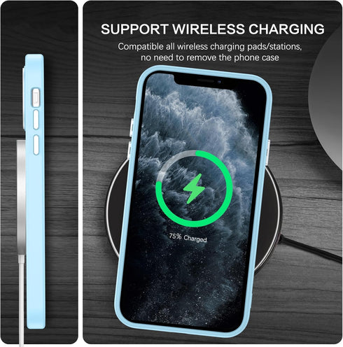 BENTOBEN Translucent Matte Magnetic Phone Case for iPhone 11 Pro, 5.8 inch, Light Blue, Compatible with MagSafe