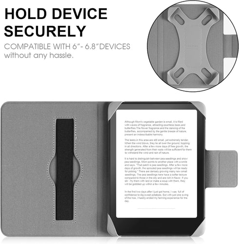 HoYiXi 6.8-Inch ,7-Inch 6" -7" Universal Case For eReaders.Compatible with Kindle, Kobo, Paperwhite, PocketBook, Tolino