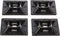 GTSE 100 Pack Black Zip Tie Mounts - 1" Adhesive Mounting Squares for Wire Bundles, UV Resistant