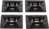 GTSE 100 Pack Black Zip Tie Mounts - 1" Adhesive Mounting Squares for Wire Bundles, UV Resistant