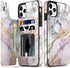 LETO iPhone 11 Pro Max Case, Leather Wallet Flip Folio Cover with Card Slots and Kickstand, Protective Phone Case (Pink