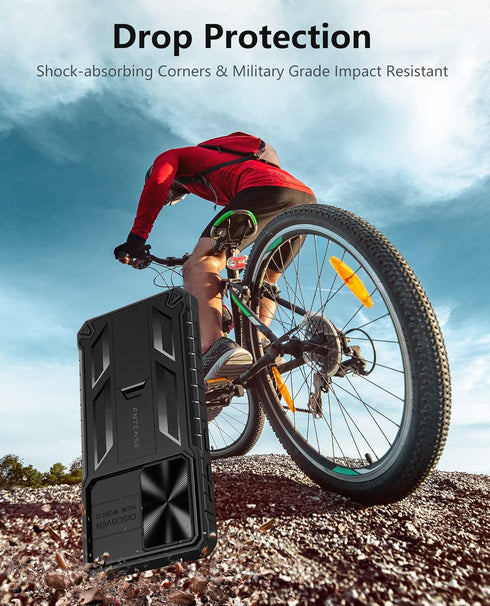 FNTCASE Rugged Protective Case for Samsung Galaxy S23 - Military Grade Drop Proof with Kickstand, Shockproof TPU Matte