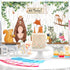 Woodland Baby Shower Backdrop, 3.6 x 6 ft Jungle Animals Birthday Party Decorations for Safari Baby Shower