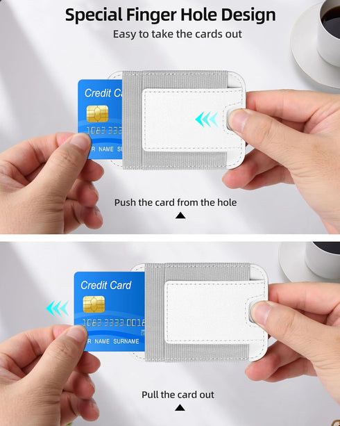 Upgraded Magsafe Wallet, Strongest Magnetic Wallet for iPhone with 2 Card Slots, Vegan Leather, Fits 7 Cards