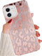J.west Case for iPhone 12/12 Pro 6.1-inch, Luxury Bling Glitter Leopard Print Design, Soft Metallic TPU Cover for Women