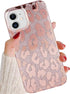 J.west Case for iPhone 12/12 Pro 6.1-inch, Luxury Bling Glitter Leopard Print Design, Soft Metallic TPU Cover for Women