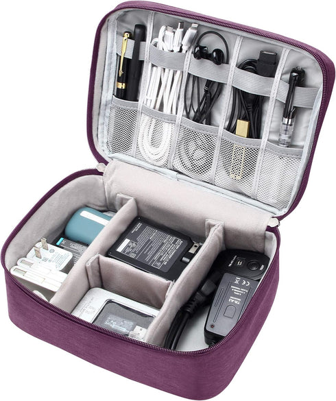 VOCUS Electronics Organizer Travel Cable Bag, Portable Tech Carrying Case for Accessories