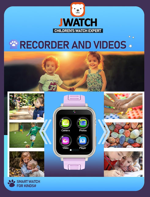 Kids Smart Watch for Boys Girls - 6-12 with Pedometer, Audio Book, Camera, Music Player - Birthday Present Christmas,