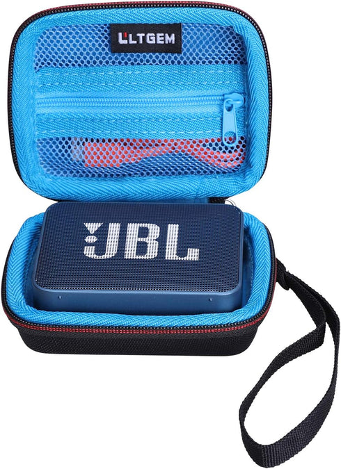 LTGEM Hard Carrying Case for JBL GO2 / GO Waterproof Ultra-Portable Bluetooth Speaker, Black+Blue