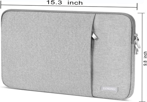 Portable Monitor Case 15.6 Inch, Losong Protective Sleeve for 15.6 in Monitors, Water Resistant Bag, Gray