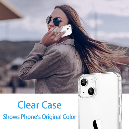 JJGoo Compatible with iPhone 14 Case, Clear Soft Shockproof Protective Slim Thin Bumper Cover Transparent
