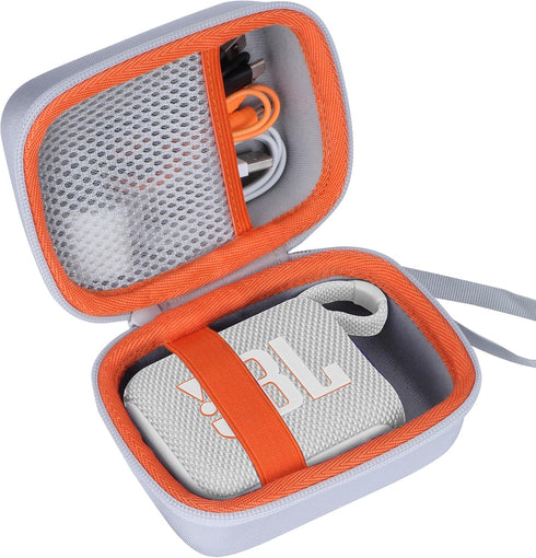 Hard Case Compatible with JBL GO 4 GO 3 Portable Bluetooth Speaker (Off White)