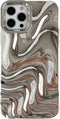 Caseative Water Ripple Pattern Phone Case for iPhone 12 Pro, Silver
