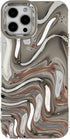 Caseative Water Ripple Pattern Phone Case for iPhone 12 Pro, Silver