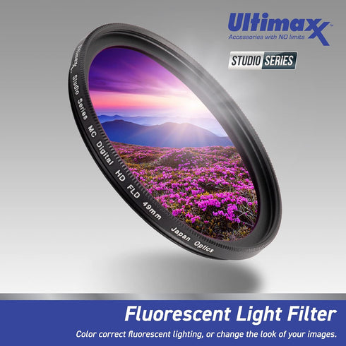 Ultimaxx 55mm and 58mm Multi-Coated 3PC Filter Kit (UV, CPL, FLD) for Nikon D3500, D5500, D5600, D3400 DSLR Camera