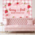 1st 7x5ft Berry First Birthday Backdrop for Girl Pink Bowknot Strawberry Photography Background Sweet One Birthday