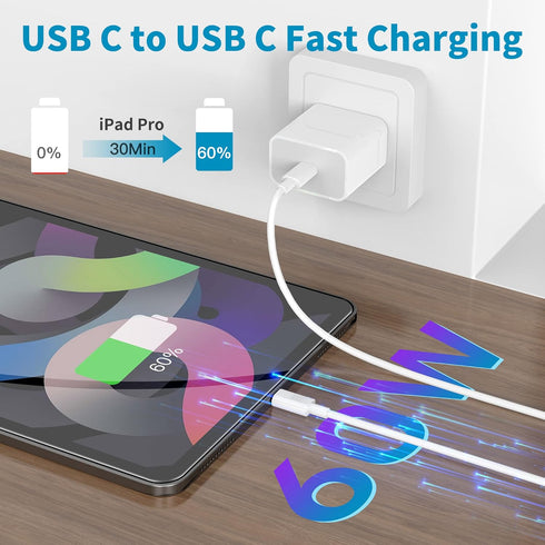 USB C to USB C Charging Cable 10ft, Fast Long USBC to USBC Power Cord for iPhone 15 Pro Max/iPhone 15 Plus/MacBook Air