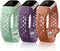 Maledan Floral Lace Band for Fitbit Charge 6 and Charge 5, Cute Soft Lilac Flower Pattern Sport Watch Strap