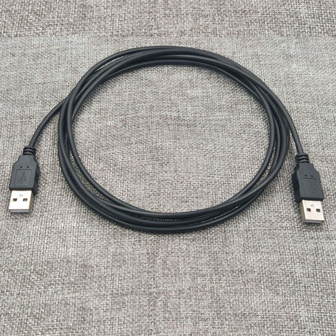 7ft Black USB 2.0 Cable - Superspeed Type A Male to Male, 24/28AWG for fast data transfer. Perfect for your devices!