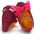 Doloame Baby Girls Princess High Heels with Cute Bowknot Soft Sole Crib Shoes Newborn Photography Props