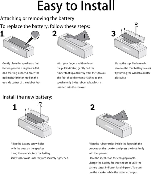 Replacement Battery for Bose 061384 061385 061386 061834 413295, Compatible with Bose Soundlink Mini I/Mini One/Mini