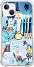 Good Vibes Picture Collage Phone Case for iPhone 13, Summer Sea Beach Blue Cover for Women Men Girls Boys, Trendy TPU