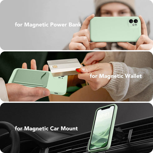 for iPhone 11 Phone Case, Compatible with MagSafe, Full Camera Protection, Slim Shockproof Case - Light Cyan