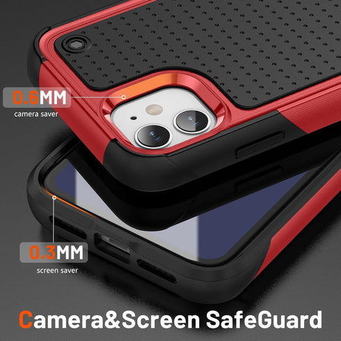 Jeylly 11 6.1 inch, 11 6.1 inch, for iPhone Case Heavy Duty Protection Shockproof Dual Layer Hard PC+Soft TPU Bumper