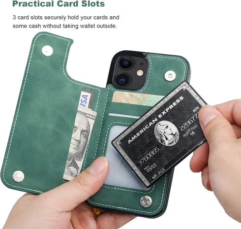Vaburs Wallet Case for iPhone 12 and iPhone 12 Pro, 6.1 Inch Embossed Mandala Pattern Flower PU Leather with Card Holder
