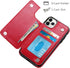HianDier Wallet Case for iPhone 11 Pro Max, Slim Protective Case with Credit Card Slot (Red)