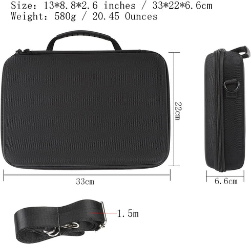 PellKing Large Carrying Surface-Waterproof Case for GoPro 12, 11, 10, 9 Camera, Hard Shell Bag with EVA Liner, Fully