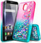 NZND Case for Wiko Ride 2 (U520AS) with Tempered Glass Screen Protector, Glitter Liquid Floating Case