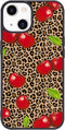 Leopard & Cherry Phone Case for iPhone 11, Shockproof TPU Bumper Hard Back Cover with Pretty Design