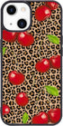 Leopard & Cherry Phone Case for iPhone 11, Shockproof TPU Bumper Hard Back Cover with Pretty Design