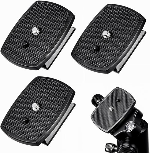 Josojoou 3PCS Universal 43x43mm Tripod Quick Release Plate, Camera Tripod Mount Adapter with
