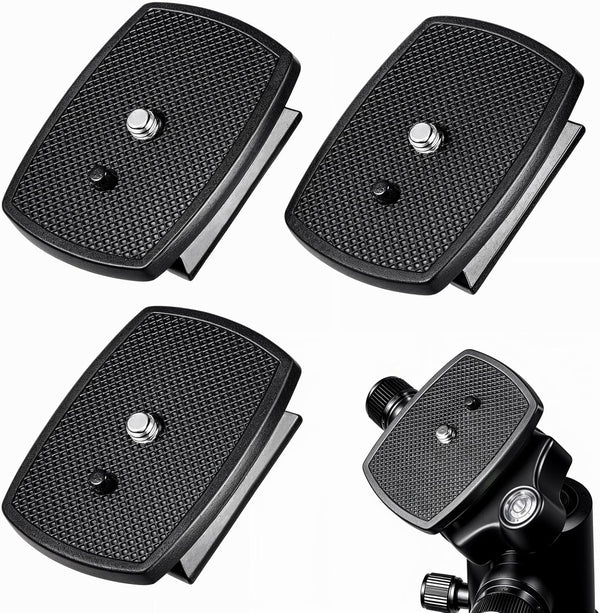 Josojoou 3PCS Universal 43x43mm Tripod Quick Release Plate, Camera Tripod Mount Adapter with