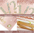 Happy 1/2 Birthday Banner Backdrop Decorations for Girls, Rose Gold Half Birthday Party Sign Supplies, Pink 6 Months