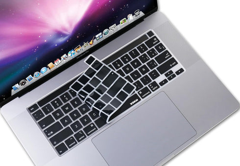XSKN Spanish Language Black Silicone Keyboard Cover Skin for 2019 New MacBook Pro 16 inch A2141 & 2020 New MacBook Pro